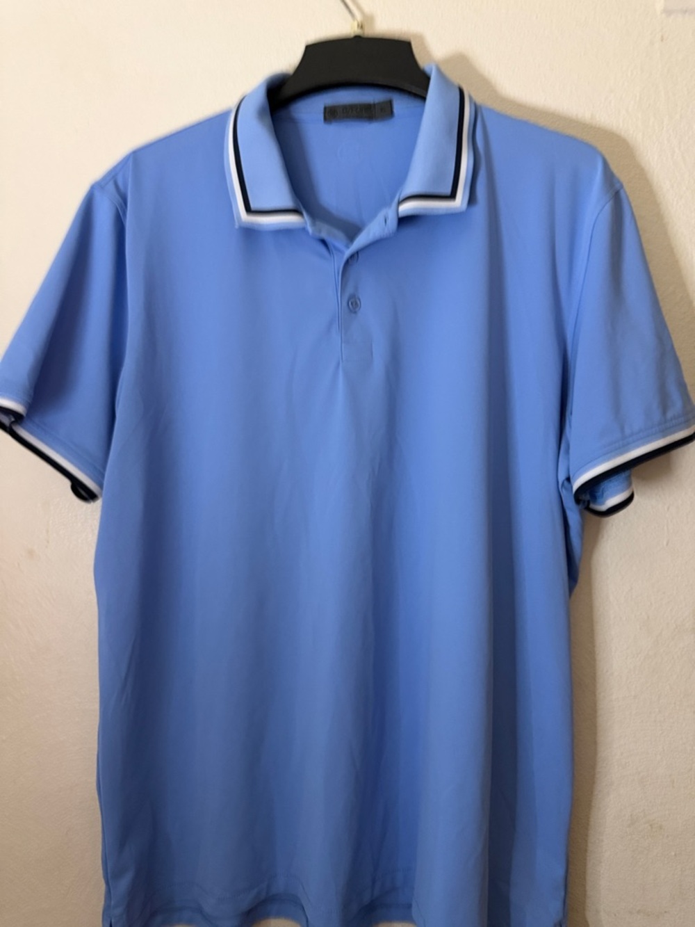G/FORE Paynes Valley  Sky Blue Polo with White & Navy Trim